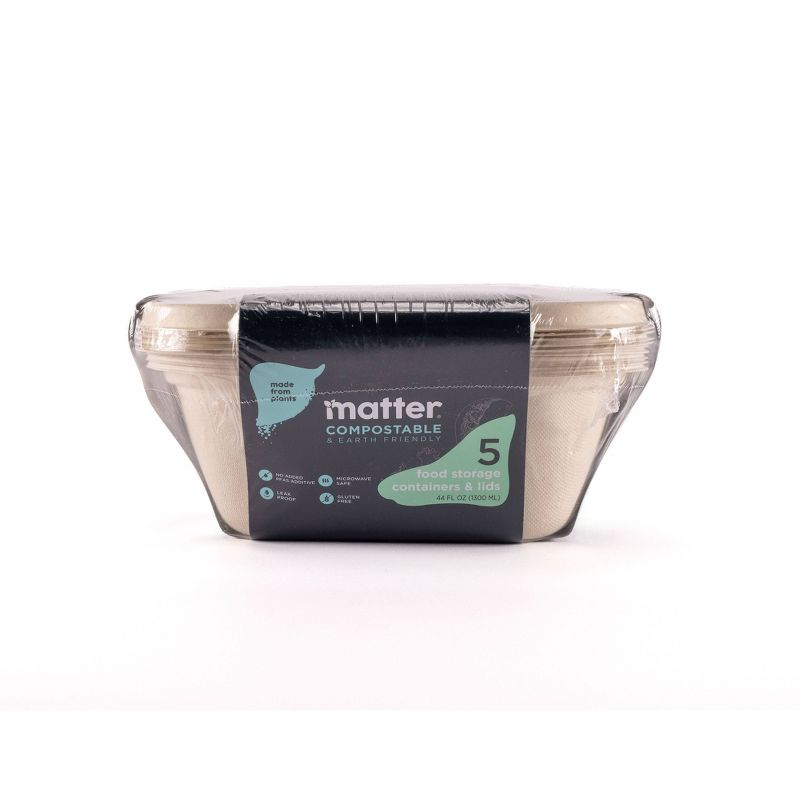 Matter Compostable Food Storage Container - 44 fl oz/5ct, 3 of 9
