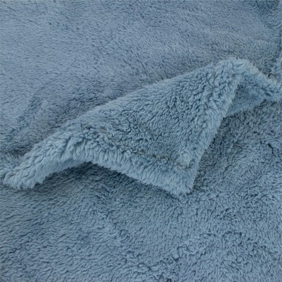 Small Dusty Blue Waterproof Sherpa Pet Blanket