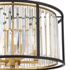 Possini Euro Design Milne Bronze Gold Drum Pendant Chandelier 20" Wide Modern Crystal 5-Light Fixture for Dining Room House Kitchen Island Entryway - 3 of 4