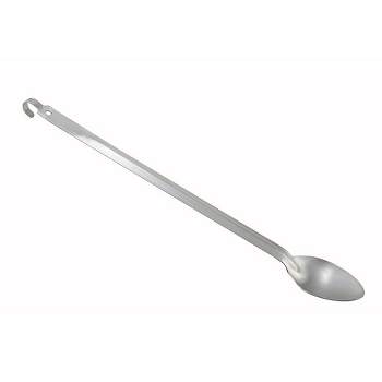 Winco BHKS-21 Stainless Steel Solid Basting Spoon with Hook, 21-Inch