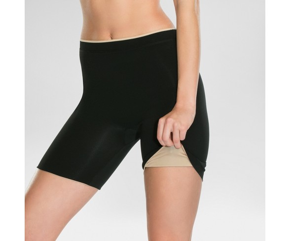 Assets&#174; by Spanx&#174; Women's Shaping Micro Reversible Midthigh slimmer - Black/Nude S