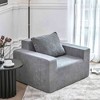 CAVINAS Polyester Fabric Bean Bag Chair for Adults,Large Lazy Sofa Chair with High-Density Foam and Pillow,Modern Lounge Chair for Living Room - 2 of 4