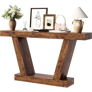 Console Sofa Table, 2-Tier Farmhouse Narrow Table Behind Couch Sofa, Extra-Long, Accent Entryway Table for Hallway, Foyer - 1 of 4