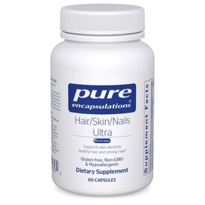 Pure Encapsulations Hair/Skin/Nails Ultra - Collagen, Anti Aging, Keratin, Antioxidants - With Biotin, Vitamin C, and More - 60 Capsules - 1 of 4
