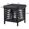 VECELO Storage Ottoman, Foot Rest Stool, Modern Footstools with Flip-up Lid, Black - 3 of 4