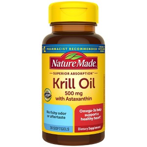 Nature Made Superior Absorption Krill Oil 500mg  Softgels, Omega 3 Heart Health Support - 30ct - 1 of 4