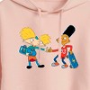Women's - Hey Arnold! - Arnold and Gerald Skateboard Cropped Graphic Hoodie - 2 of 3