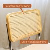 Sapphtopaz Modern Breuer Designed Dining Chairs Set of 2, Side Accent Chairs Kitchen Chairs with Rattan Back & Chrome Legs for Dining Room,Living Room - 3 of 4