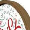 Creative Products Merry Christmas and Happy New Year Fade 20 x 20 Round Brown Framed Print - 3 of 4