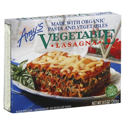 Amy's Organic Frozen Vegetable Lasagna - 9.5oz : Target