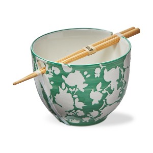 tag Eden Sage Noodle Bowl - 16oz Dishwasher-Safe Dining Bowl, 5" L x 5" W x 3.9" H, Perfect for Everyday Use - 1 of 2