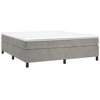 vidaXL Bed Frame Platform Bed Mattress Foundation Bedroom Furniture Velvet - Light Gray California King 13.8" - 2 of 4