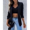 Coolmee Women's Blazer Fall Business Casual Oversized Long Sleeve Button Open Front Suit Jackets Work Clothes Pockets - 2 of 4