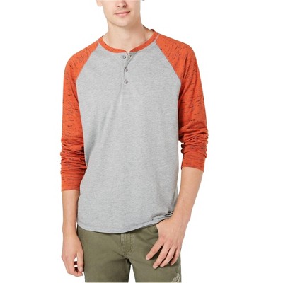 Мужская базовая футболка Henley серого цвета-pewterhthr