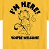 Boys' - Garfield - I'm Here Youre Welcome Short Sleeve Graphic T-Shirt - 2 of 4