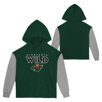 NHL Minnesota Wild Girls' Poly Fleece Hooded Sweatshirt