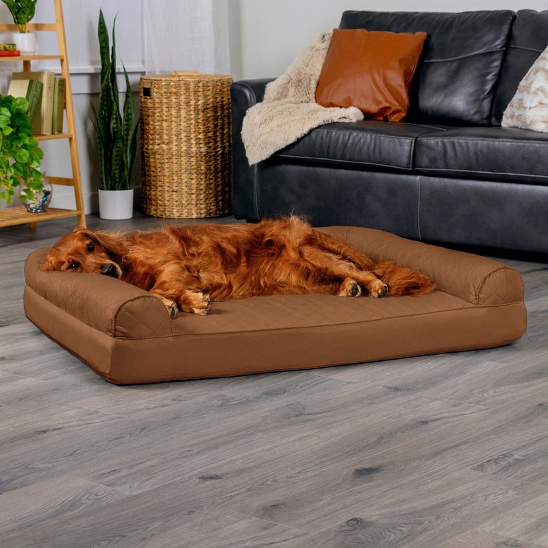 FurHaven Quilted Orthopedic Sofa Pet Bed for Dogs & Cats, 3 of 8