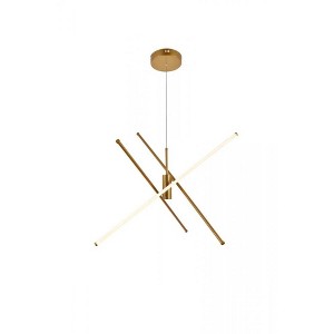Elegant Lighting Sonya 3 Light Gold Pendant - 1 of 4