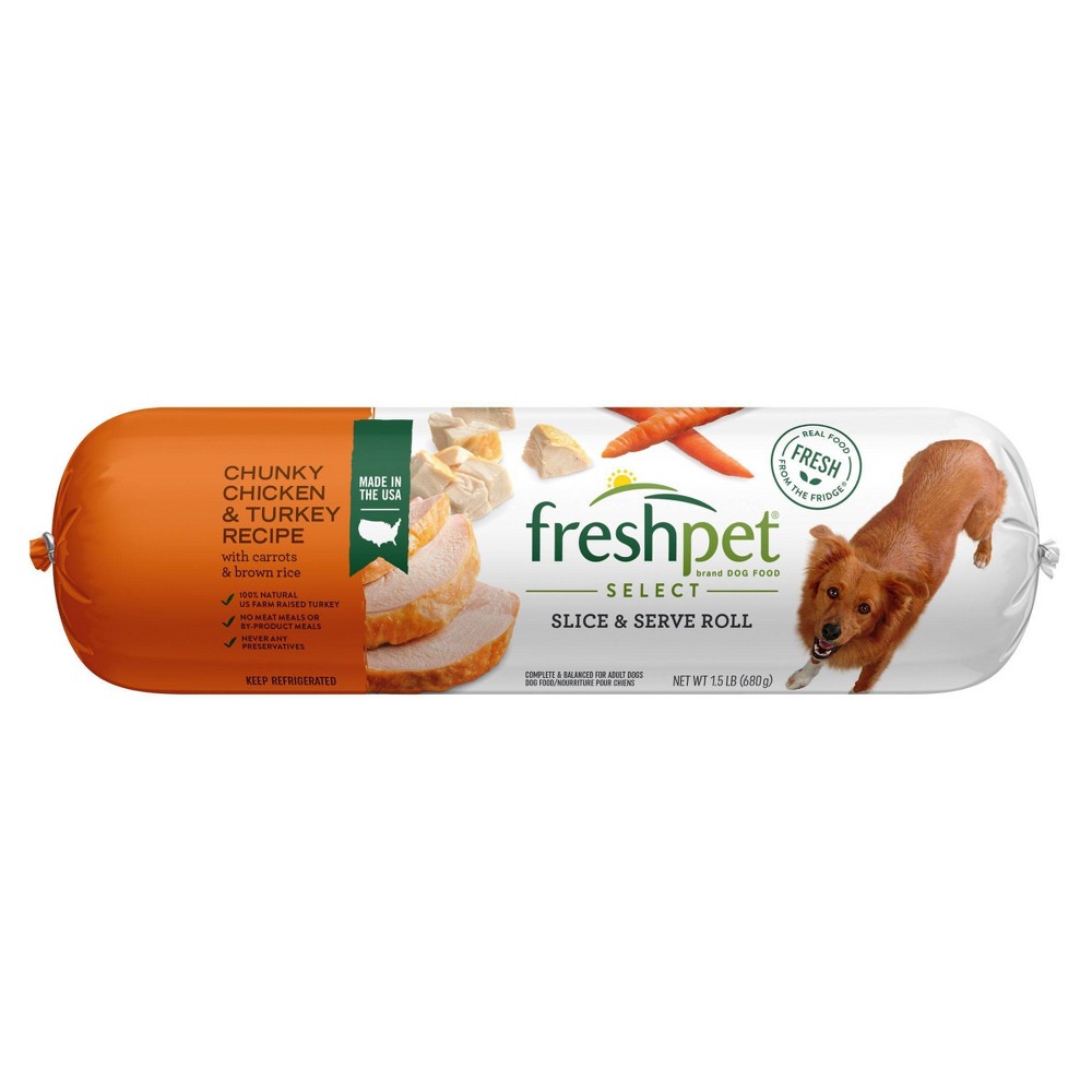 UPC 851893001298 product image for Freshpet Select Roll Chunky Chicken & Turkey Recipe Refrigerated Wet Dog Food -  | upcitemdb.com