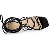 Allegra K Women's Square Toe Lace Up Strappy Chunky High Heels Sandals - 4 of 4