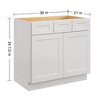 LOVMOR 21-in. D x 34.5-in. H in Plywood Vanity Sink Base Kitchen Cabinet with Drawers without Top for Kitchen, Bathroom, Living Room - 4 of 4
