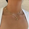 Adornia 14k Gold Plated Carabiner Heart Necklace - 2 of 4