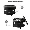31.5" Round Coffee Table with Flip-Top Hidden Storage,Two-Tier Living Room Center Table with Adjustable Leveling Feet-Baofuwish - 4 of 4