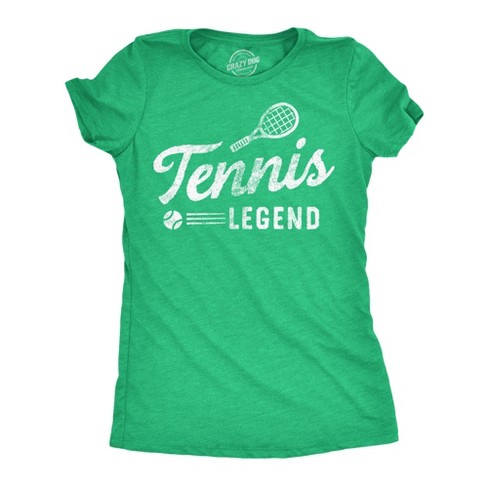 Womens Funny T Shirts Tennis Lengend Sarcastic Sports Graphic Tee For Ladies - Crazy Dog Women's T Shirt - image 1 of 4