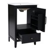 Akoasm 20 in. W Sink Bathroom Vanity with Soft Closing Door, Storage Rack and A Drawer-Black - 4 of 4