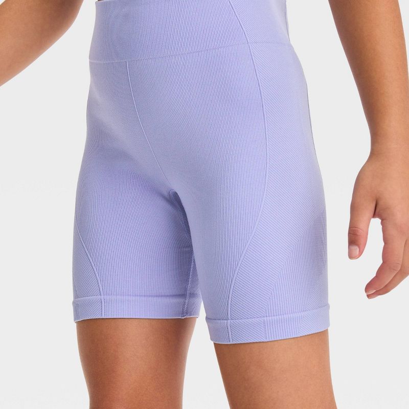 Girls&#39; Seamless Bike Shorts - All In Motion™, 4 of 7