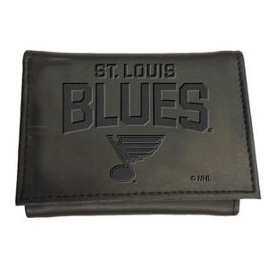 Evergreen NHL St. Louis Blues Black Leather Trifold Wallet Officially Licensed with Gift Box - 1 of 1