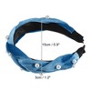 Unique Bargains Women's Braided Faux Pearl Velvet Headband Hairband Accessories 1.2" Wide 1 Pc - 4 of 4
