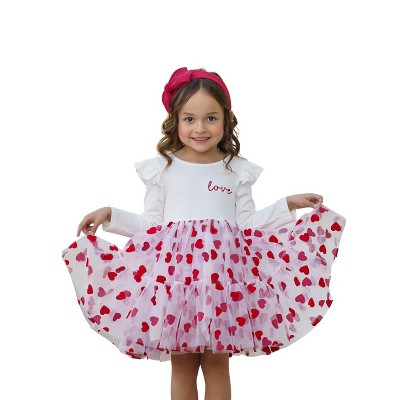 Girls Sweet Love Heart Tutu Dress - Mia Belle Girls : Target