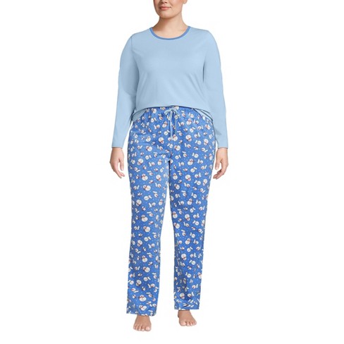 Lands' End Women's Plus Size Print Flannel Pajama Pants - 2x - Evening Blue  Starry Night Cow : Target