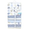 Hudson Baby Infant Boys Cotton Flannel Receiving Blankets 7pk, Multi Color Boy Elephant, One Size - 2 of 4