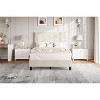 coucheta Platform Bed Frame with Upholstered Headboard and Wooden Slats Support, Upholstered Mattress Foundation - 3 of 4
