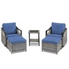 Buenhomino Outdoor Patio Furniture Sets, All-Weather PE Wicker Seating with Swivel Chairs, Sofas, Ottomans & Tables for Garden, Deck & Porch - 2 of 4