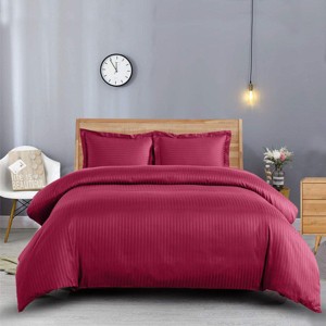 Egyptian Linens Duvet Cover Set Stripe 600 Thread Count - 1 of 4