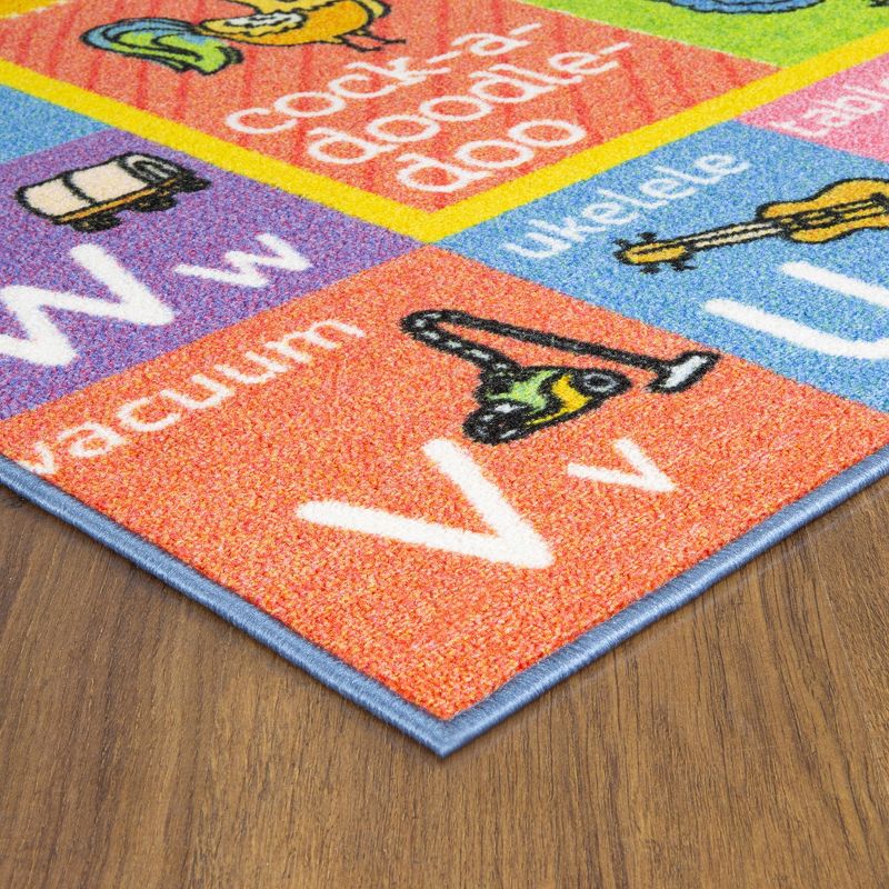 KC CUBS Boy & Girl Kids ABC Alphabet W/ Animals & Sounds Educational Learning & Fun Game Play Nursery Bedroom Classroom Rug Carpet, 5 of 11