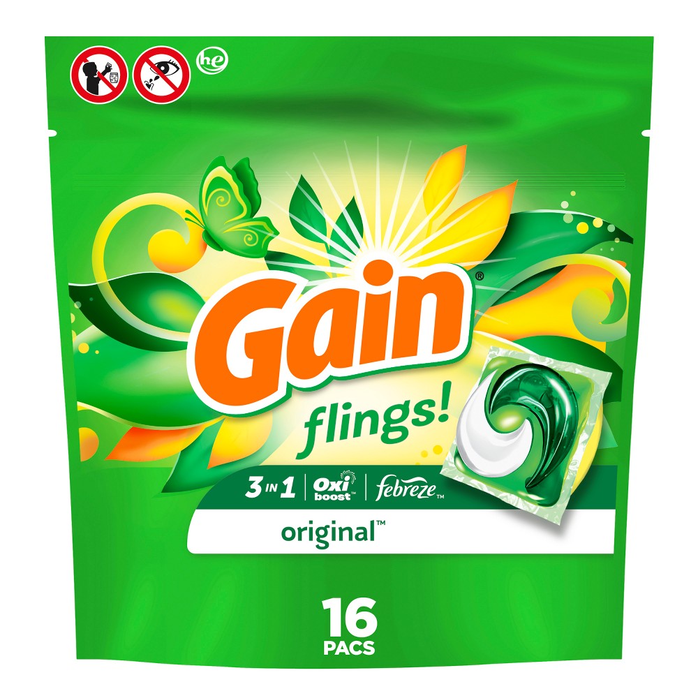 UPC 037000867500 product image for Gain flings! Laundry Detergent Pacs - Original - 16ct | upcitemdb.com