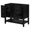 36 Inch Bathroom Vanity, Bathroom Storage Cabinet With 3 Drawers, Bottom Open Shelves Cabinet - 2 of 4