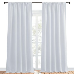 NICETOWN Blackout Curtains Rod Pocket Thermal Insulated Privacy Drapes (2 Panels) - 1 of 4