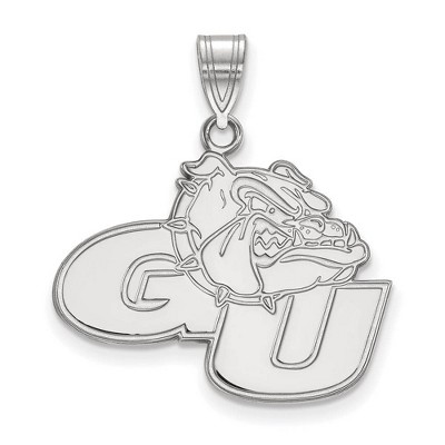 Black Bow Jewelry 10k White Gold Gonzaga Bulldogs NCAA Large Pendant