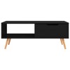 vidaXL Coffee Table Black Engineered wood, MDF 39.4 x 19.5 x 16.9 in - 3 of 4
