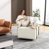 KWPZQEB 360° Swivel Sofa Chair, Modern Accent Chair Comfy Armchair with Pillows & Gold Metal Legs, Upholstered Reading Chair for Living Room - 4 of 4