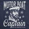 Mens Funny T Shirts Motor Boat Captain Sarcastic Sailor Graphic Novelty Tee For Men - Crazy Dog Men's T Shirt Navy 4XL - 2 of 4