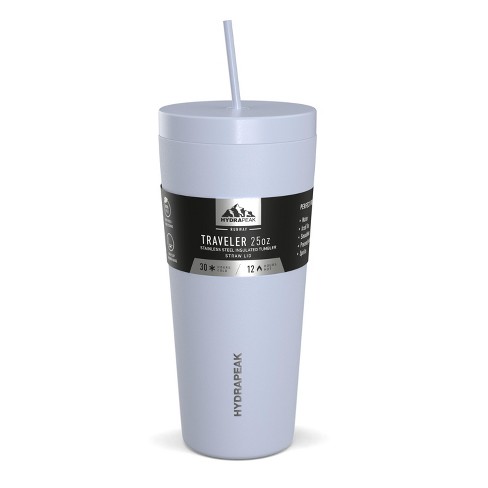 Hydrapeak Voyager 40 oz. Black Stainless Steel Tumbler with Handle and Straw