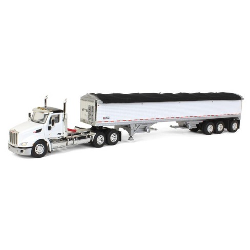 WHITE FIRST GEAR 1/64 SCALE W-900 KENWORTH DAY CAB DCP TRIPLE AXLE