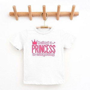 The Juniper Shop Being A Princess Is Exhausting Toddler Short Sleeve Tee - 1 of 2