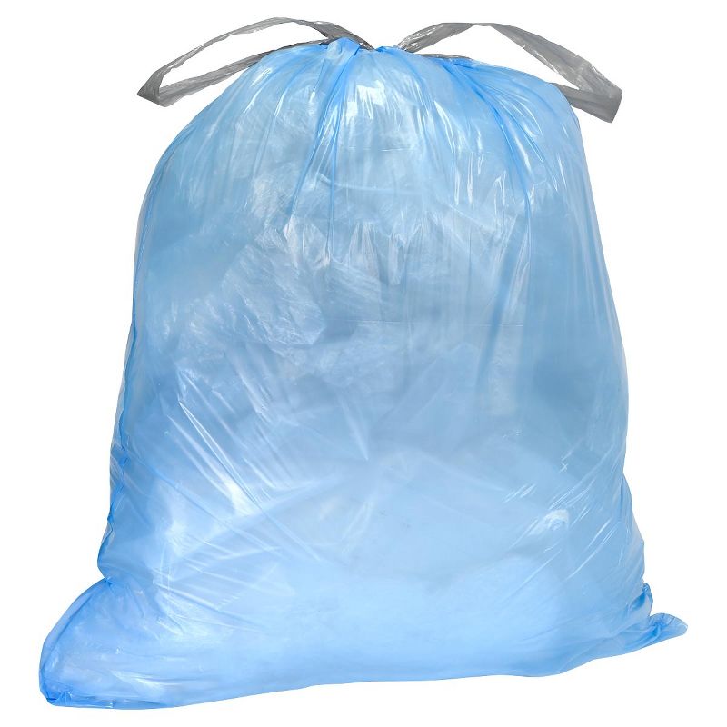 Plasticplace Blue Trash Bags, Compatible with simplehuman Code D,  5.3 Gallon / 20 Liter 15.75" x 28" (100 Count), 4 of 5